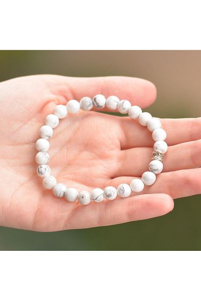 Taş Sandığı Howlite Stone Bracelet (8 Mm)