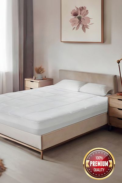 ROVİGO HOME Rovigo Home Full Edge 100% Micro Cotton Fabric, 400Gr M2 Sleeping Pad, Mattress Protector