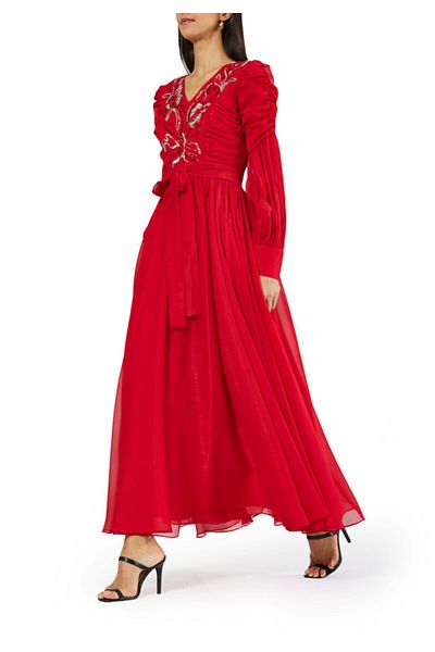Amri Embroidered Long Dress