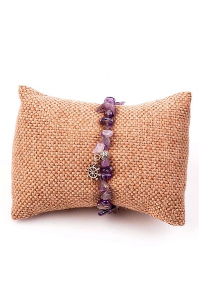 Taş Sandığı Unshaped Amethyst Stone Bracelet