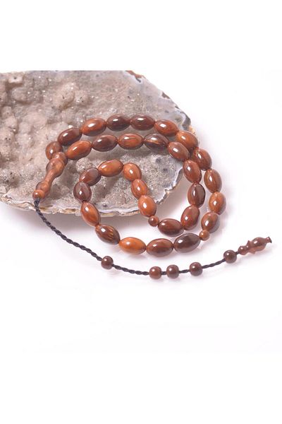 Taş Sandığı Barley Cut Kuka Rosary 7*11 mm