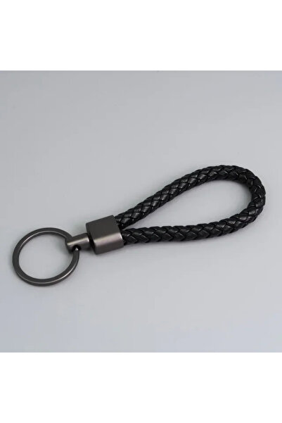 Choice8 black PU Woven Key Ring, Gift Leather Keychain, Leather Rope Key Chai...