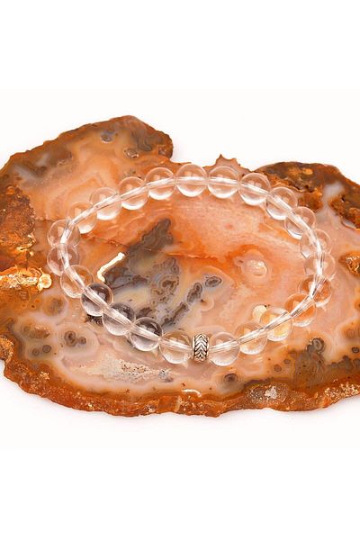 Taş Sandığı 8 Mm Crystal Quartz Bracelet