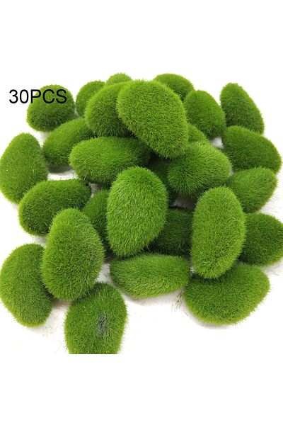 Choice green Creative Crafts 30pcs Green For Garden and Crafting Artificial Moss Rocks Simulation Plant DIY