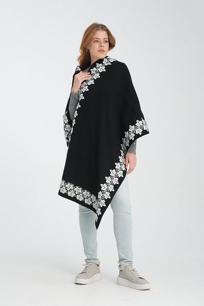 VEGA MODA Ivy Pattern Shoulder Shawl, Stylish Comfortable Shoulder Shawl with Ivy Pattern, Knitwear Shoulder Shawl, Reversible Shawl