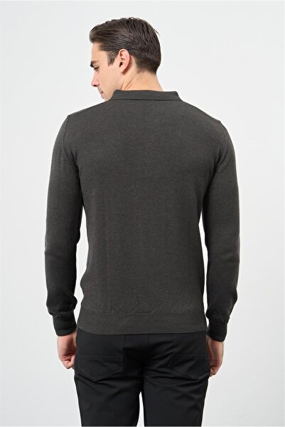 İmza Polo Neck Classic Comfort Fit Knitwear - Long Sleeve, Dark Anthracite 1012245007