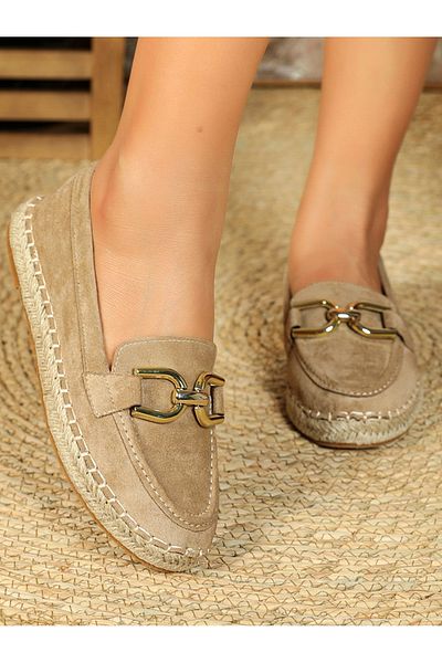 Sneak-a-Peek By Styli Metal Accent Embellished Slip On Espadrilles