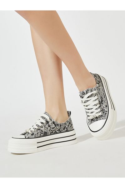 Styli Canvas Printed Casual Shoes
