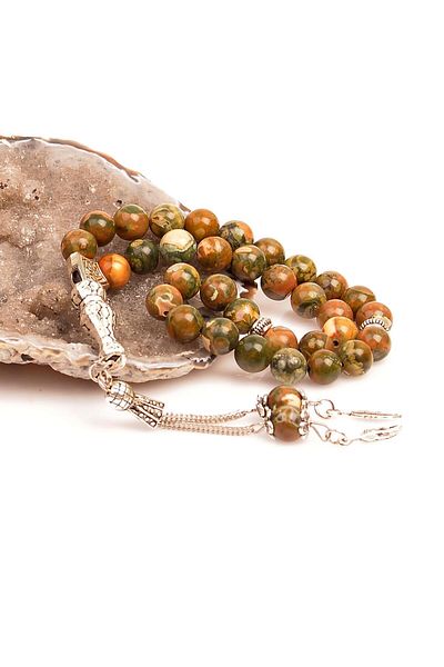 Taş Sandığı Riyolit Stone Rosary - 8 mm