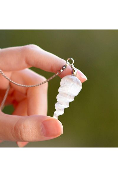 Taş Sandığı Selenite Stone Pandula - Pendulum