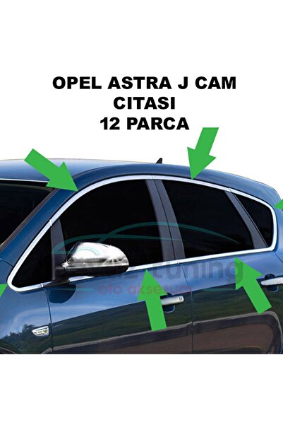 Universal Opel Astra J Cam Çıtası Çerçevesi Kromu Nikelajı Komple Hb