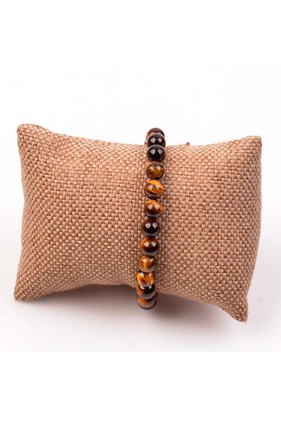 Taş Sandığı Tiger Eye Stone Bracelet - 8 Mm