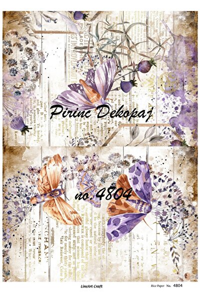 LİNEART Lineart Brass Decopage Paper 29X42 No:L4804