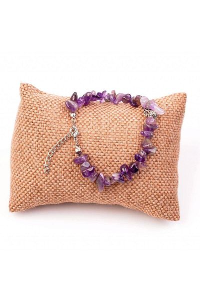 Taş Sandığı Unshaped Amethyst Stone Bracelet