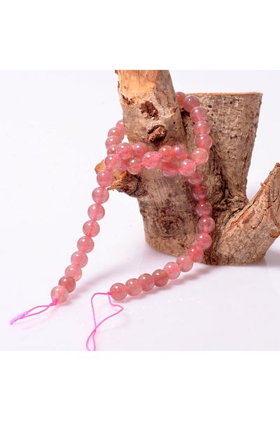 Taş Sandığı Strawberry Quartz Stone String - 8 mm