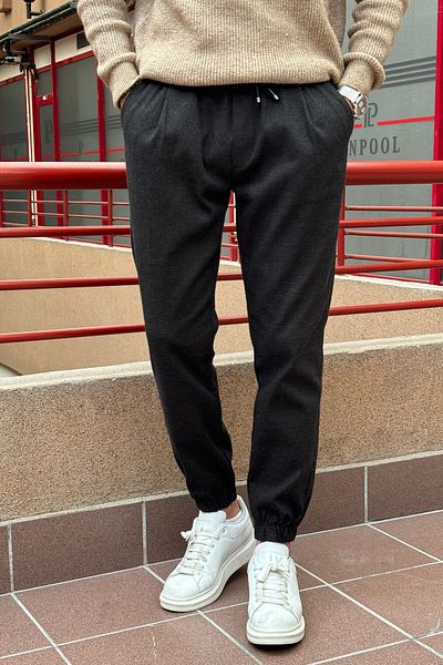 inpool Old Money Culture - Standard-Fit Trousers with Waist and Leg Laces and Pleat Detail