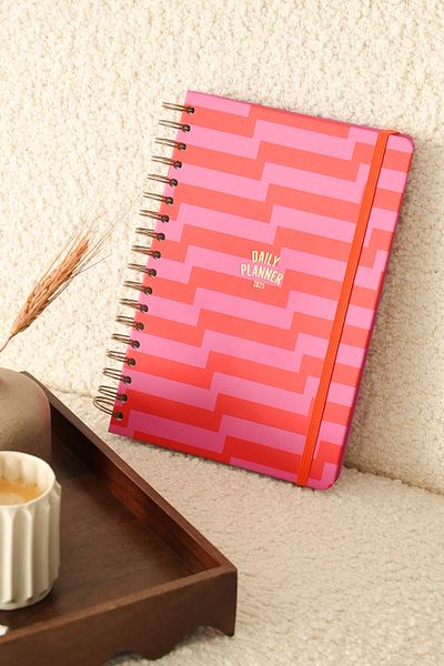 Matt Notebook 2025 Year Daily Spiral Agenda 16X24 cm - 12 Months