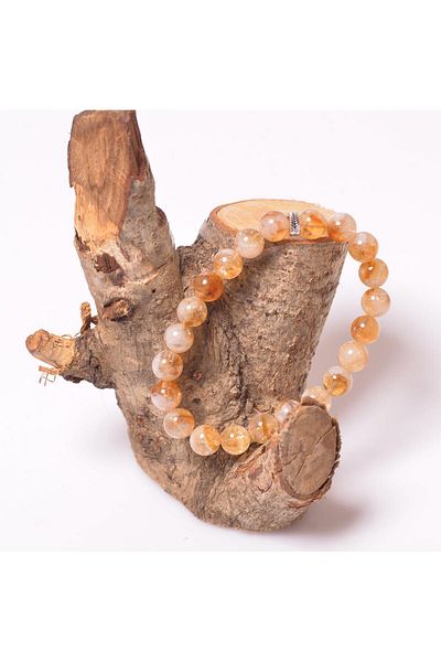Taş Sandığı Citrine Stone Bracelet (8 mm)