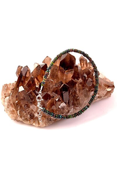 Taş Sandığı سوار من الفضة بحجر العقيق الأسود - 3 ملم