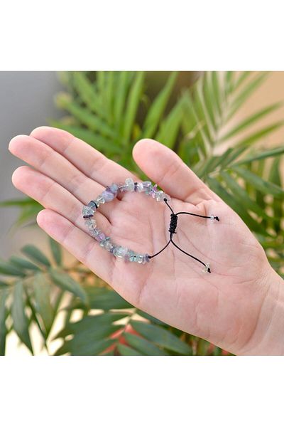 Taş Sandığı Fluorite Stone Bracelet - Adjustable