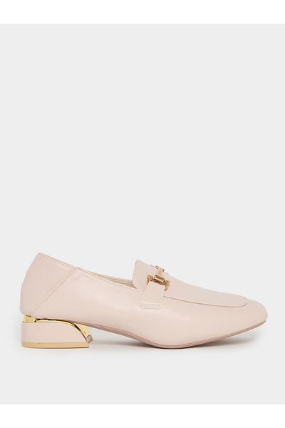 Styli Metal Buckle Trim Loafers