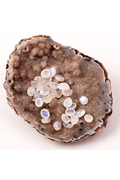 Taş Sandığı Ay Taşı Kabaşon - 6*8 Mm Yüzük Ve Kolye Taşı