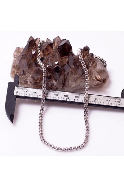 Taş Sandığı Steel Necklace - 60 cm Interlocking Model 3 mm