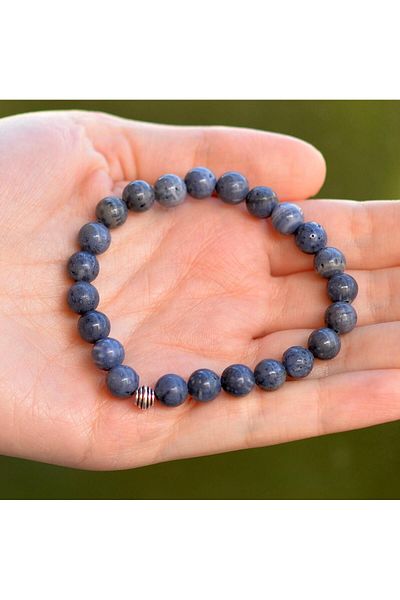 Taş Sandığı Blue Coral Stone Bracelet - 8 Mm