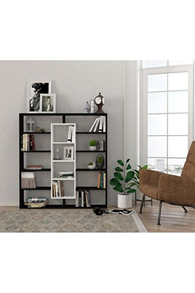 Dekorister Ample Kitaplık Siyah-beyaz