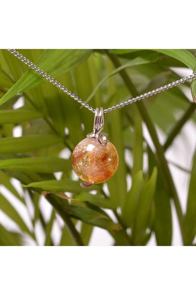 Taş Sandığı 12 mm Citrine Stone Necklace