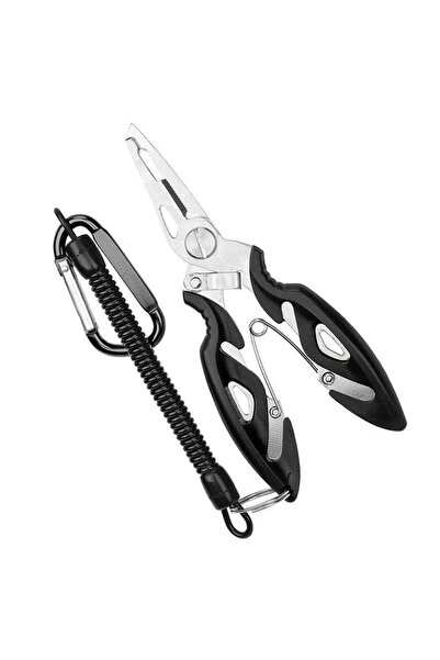 Foçalı Bauer Balıkçı Pensesi Ve Yaylı Karabinalı Askı Aparatı - Siyah (KİTLEN...