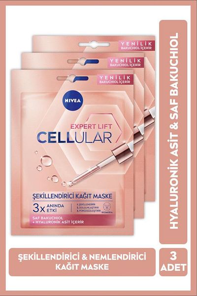 NIVEA Cellular Expert Lift - Facial Paper, Natural Retinol Alternative, Pure Bakuchiol, X3 Pieces
