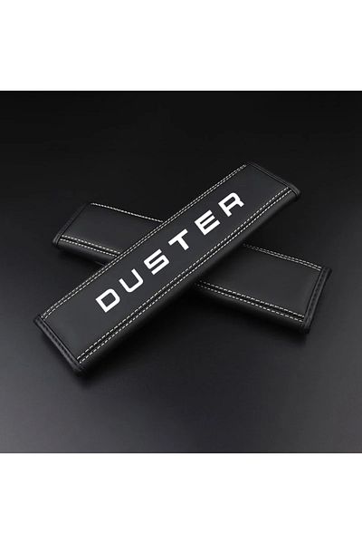 Choice Black White 2pcs Leather Seat Belt Shoulder Cover Protection Pads For Dacia Duster Lodgy Logan Samde