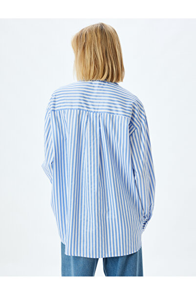 Koton Hosszú ujjú pamut kevert oversize ing