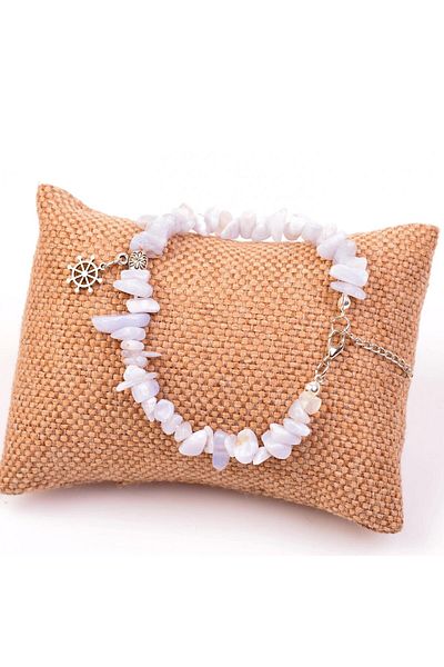 Taş Sandığı Chalcedony Stone Unshaped Bracelet
