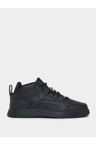 Styli Textured Lace Up Platform Sole Shoes