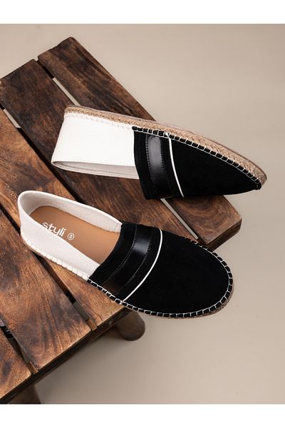 Styli Faux Suede Color Block Espadrille