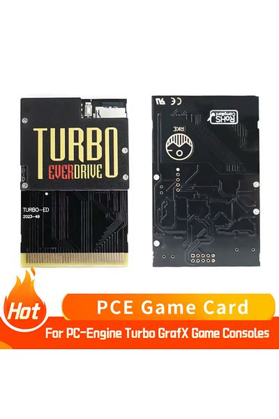 Choice محرك أقراص فلاش لبطاقة الألعاب TURBO EVERDRIVE PCE لتخزين ملفات ألعاب NTSC / PAL لـ PC-Engine T...
