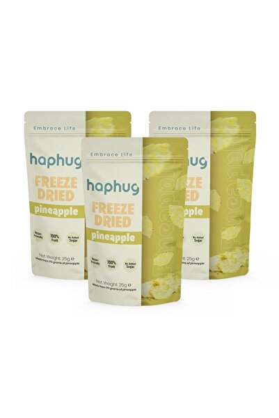 HapHug 3 Pack Pineapple Fruit - Freeze Dried, Freeze Dry - 25gr