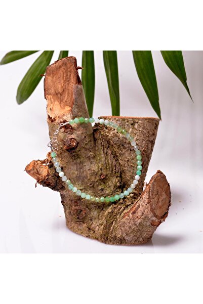 Taş Sandığı Very Thin Chrysoprase Stone Bracelet - 3.3 mm