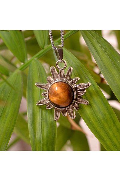 Taş Sandığı Sun Necklace - Tiger Carrier Eye