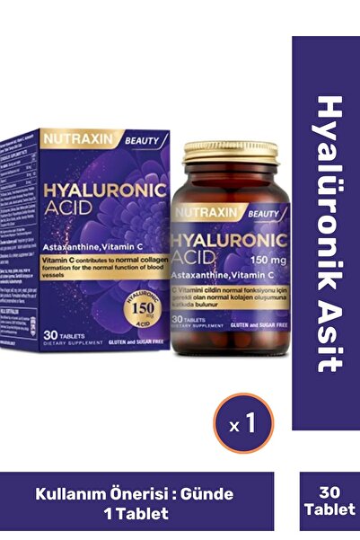 Fit1001 Hyalüronik Asit - (Hyaluronic Acid- Astaksantin-Vitamin C) 30 Adet Ta...