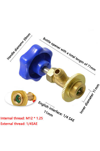 Choice PURPLE 1 Pcs Dispensing Valve Bottle Opener 1/4 SAE Connector Mayitr Refrigerant Bottle Can Tap for