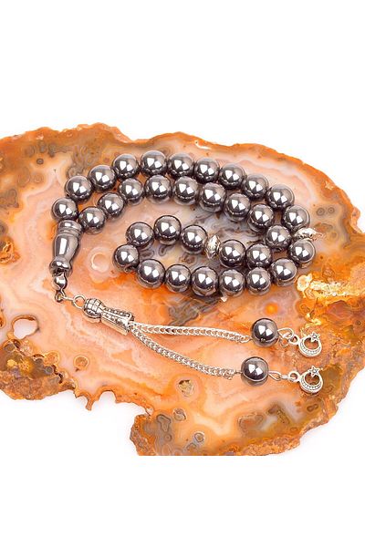Taş Sandığı Hematite Stone Rosary (8 mm)