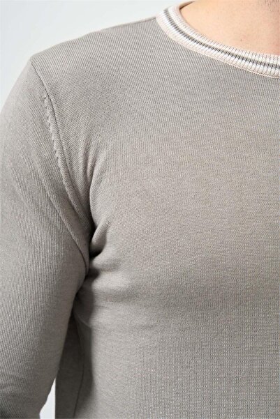 İmza Сірий довгий рукав, прямий крій, велосипедний комір, класичний приталений крій, трикотаж 1012245108