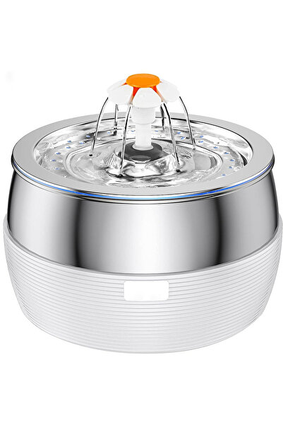 Choice وحدة تغذية مياه بيضاء 3 لتر، نافورة مياه أوتوماتيكية من الفولاذ المقاو...