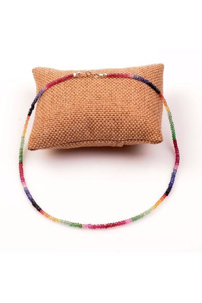 Taş Sandığı Yakut - Safir - Zümrüt Taşlarından Kolye