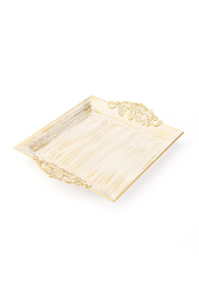ZucciHome Zucci Home Baroque Antique Tray - White - 22X26 cm