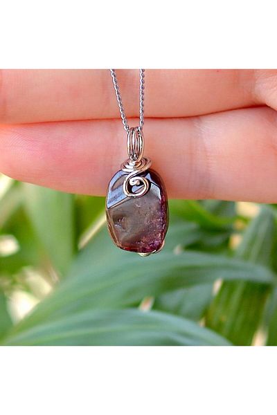Taş Sandığı Lal Stone Necklace - Garnet Stone