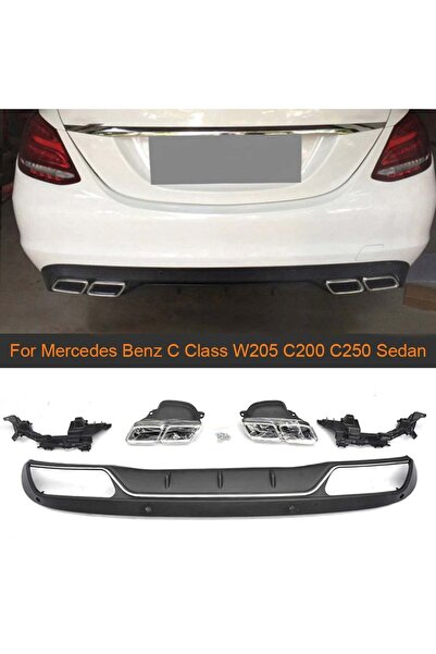 Genel Markalar Mercedes W205 C63 Amg Arka Tampon Difüzörü Standart Tampon Uyumlu